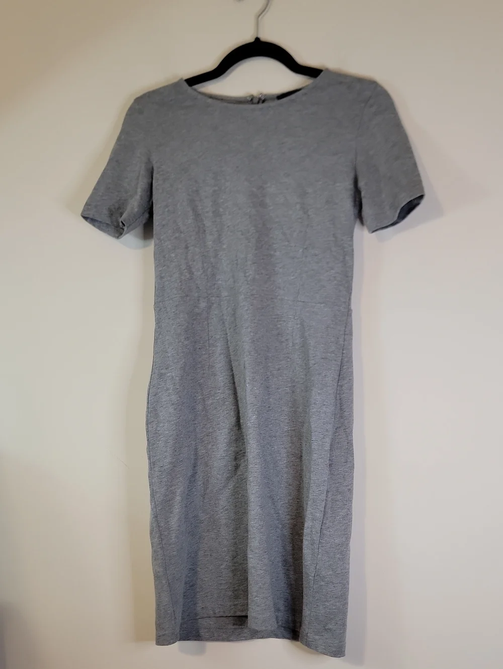 J. Crew Heather Gray Midi Sheath Dress